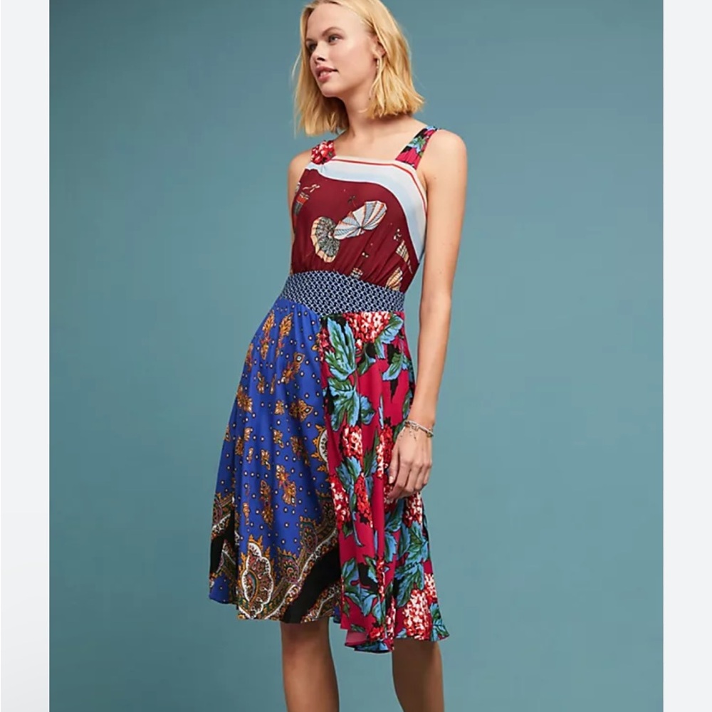 Anthropologie Moulinette Soeurs Asymmetrical Dress